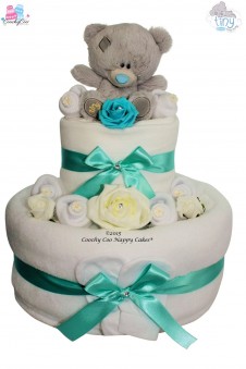 TEDDY NAPPY CAKE TWO TIER