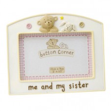 Button Corner Me and My Sister resin photo frame
