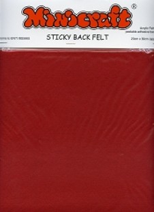Red Sticky Back Felt 23x30cm