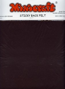 Brown Sticky Back Felt 23x30cm