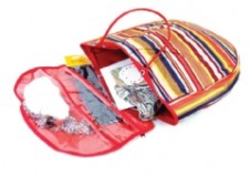 NEW Striped Knitting-Craft Tote  Ideal to take on holiday