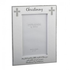Christening Photo Frame in White by Juliana