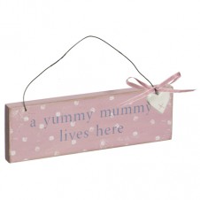 Yummy Mummy Lives Here Wooden Plaque