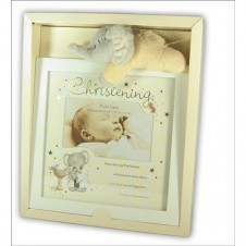 Christening Frame and Soft Toy Gift Set