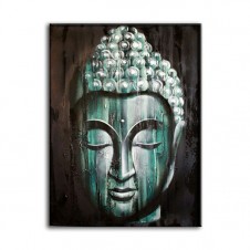 Wood Buddha Green - Painting