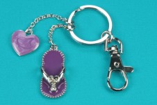 Flipflop and Heart Keyring