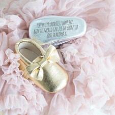 Personalised Baby Booties in Silver or Gold