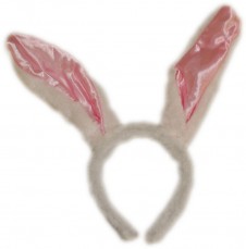 Party Hair Bands -Big Pink Ears  2Pk