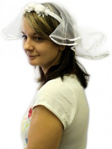 Party Hair Bands - Hen Night White Veil