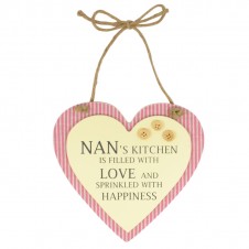 Hanging Heart Plaque - Nan