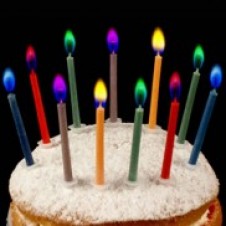 Colour Flame Birthday Candles 12 pack