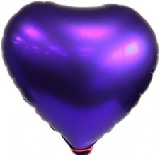 Blue Heart Foil Balloon Includes Straw Holder