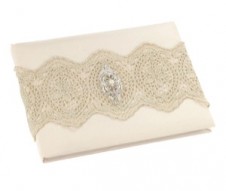 Lillian Rose Gold Lace Guest Book