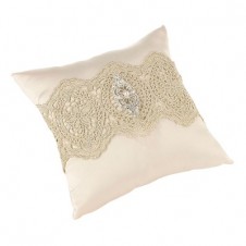 Gold Lace Ring Bearer Pillow